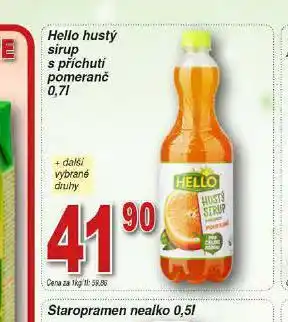 Hruška Hello hustý sirup nabídka