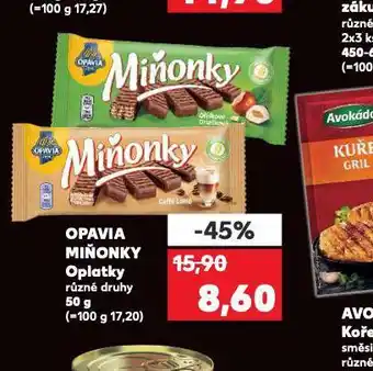 Kaufland Opavia miňonky oplatky nabídka