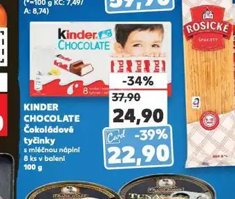 Kaufland Kinder chocolate čokoládové tyčinky nabídka
