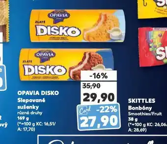 Kaufland Opavia disko slepované sušenky nabídka