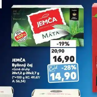 Kaufland Jemča bylinný čaj nabídka