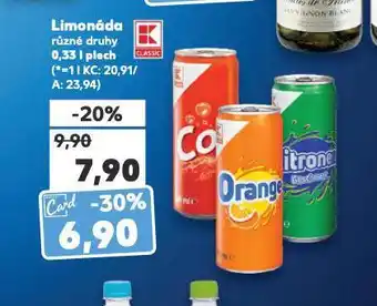 Kaufland Limonáda nabídka