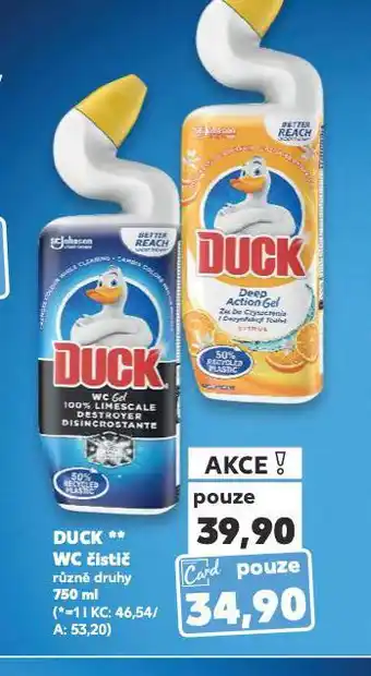 Kaufland Duck wc čistič nabídka