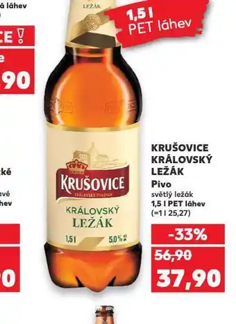 Kaufland Pivo krušovice 12 královský ležák nabídka