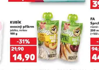 Kaufland Kubík ovocný příkrm nabídka