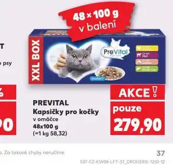 Kaufland Prevital kapsičky pro kočky nabídka