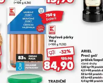 Kaufland Vepřové párky nabídka