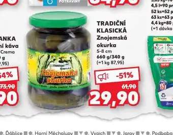 Tradiční klasická znojemská okurka
