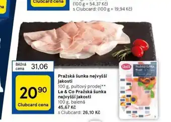 Tesco Pražská šunka nejvyšší jakosti nabídka