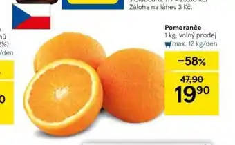 Tesco Pomeranče nabídka