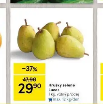Tesco Hrušky zelené lucas nabídka