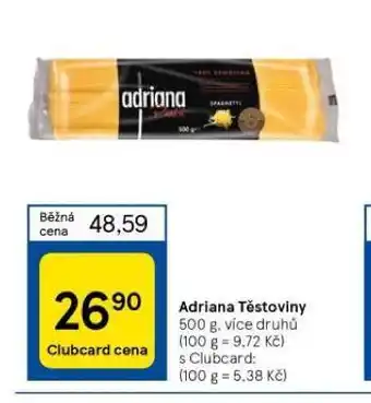 Tesco Adriana těstoviny nabídka