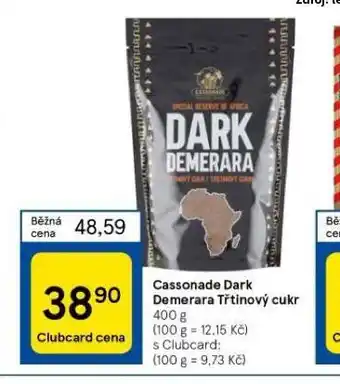 Tesco Cassonade dark demerara třtinový cukr nabídka