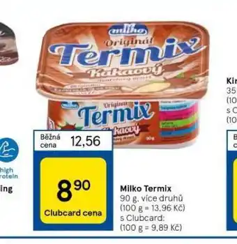 Tesco Milko termix nabídka