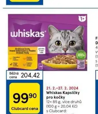 Tesco Whiskas kapsičky pro kočky nabídka