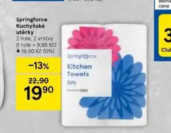 Tesco Springforce kuchyňské utěrky nabídka