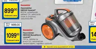 Tesco Hausmeister bezsáčkový vysavač nabídka