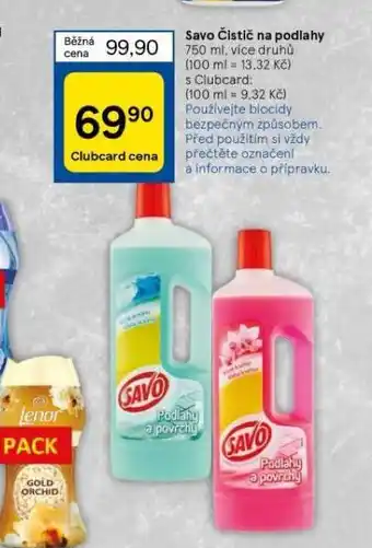 Tesco Savo čistič na podlahy nabídka