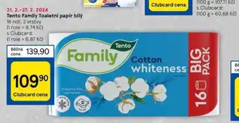 Tesco Tento family toaletní papír nabídka