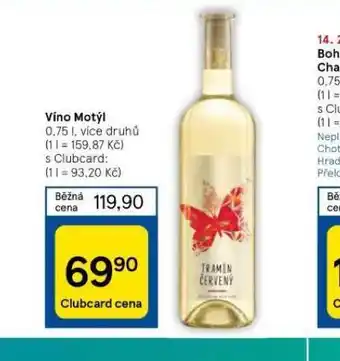 Tesco Víno motýl nabídka