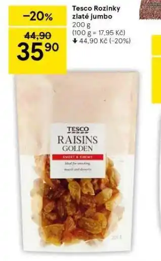 Tesco Tesco rozinky zlaté jumbo nabídka