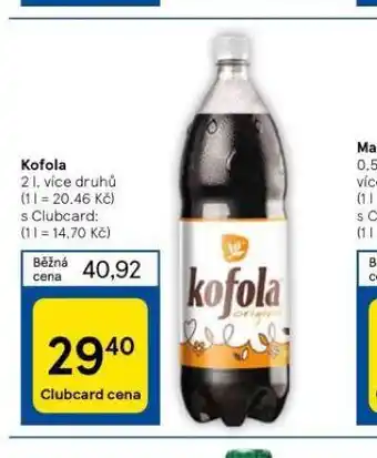 Tesco Kofola 2 l nabídka
