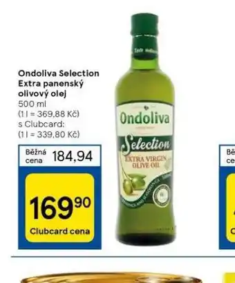 Tesco Ondoliva selection extra panenský olivový olej nabídka