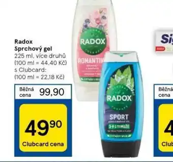 Tesco Radox sprchový gel nabídka
