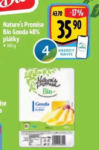 Albert Nature's Promise Bio Gouda 48% plátky nabídka