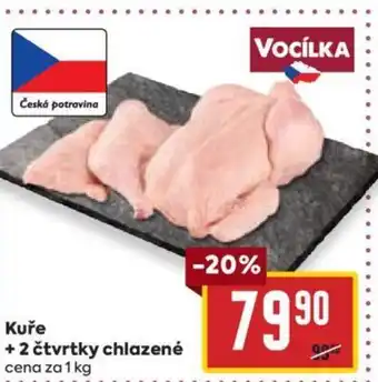 Billa Kuře +2 čtvrtky chlazené nabídka