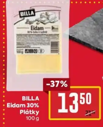 Billa BILLA Eidam 30% Plátky 100 g nabídka