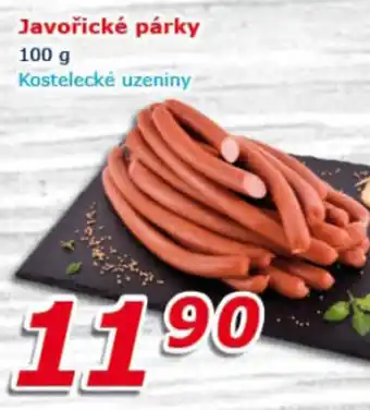 ESO MARKET Javořické párky 100 g Kostelecké uzeniny nabídka