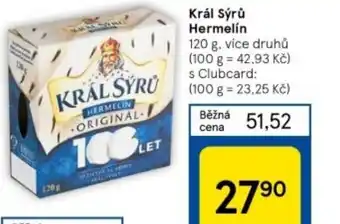 Tesco Král Sýrů Hermelín nabídka