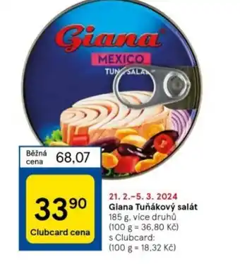 Tesco Giana Tuňákový salát nabídka