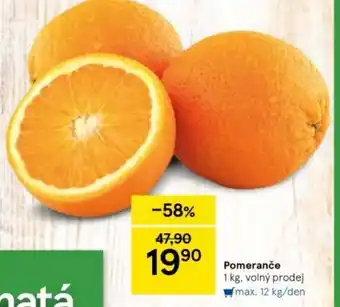 Tesco Pomeranče nabídka