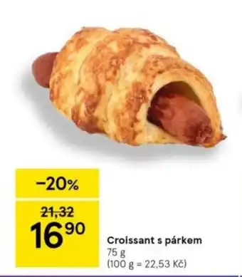 Tesco Croissant s párkem 75 g nabídka