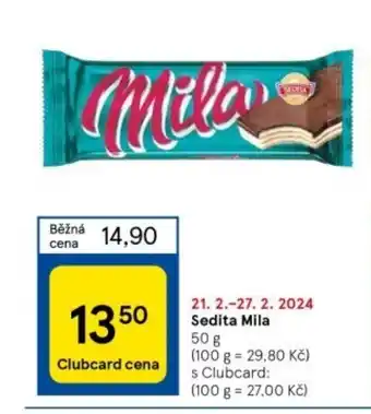 Tesco Sedita Mila 50 g nabídka