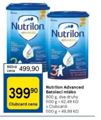 Tesco Nutrilon Advanced Batolecí mléko 800 g nabídka
