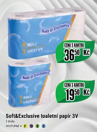 Tamda Foods Soft&Exclusive toaletní papír 3V nabídka
