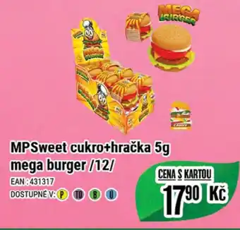Tamda Foods MPSweet cukro+hračka 5g mega burger/12/ nabídka