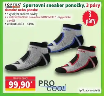 Norma Sportovní sneaker ponožky, 3 páry dámské nebo pánské nabídka