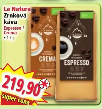 Norma La Natura Zrnková káva Espresso / Crema nabídka