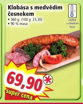 Norma Klobása s medvědím česnekem nabídka