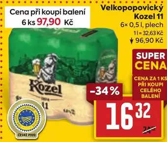 Billa Velkopopovický Kozel 11 nabídka