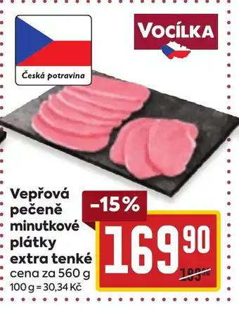 Billa Vepřová pečeně minutkové plátky extra tenké nabídka