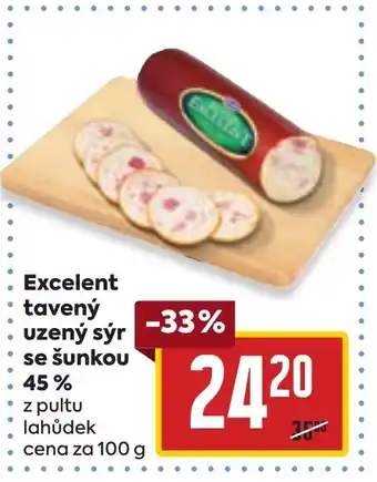 Billa Excelent tavený uzený sýr se šunkou 45% nabídka