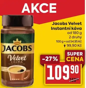 Billa Jacobs Velvet Instantní káva nabídka