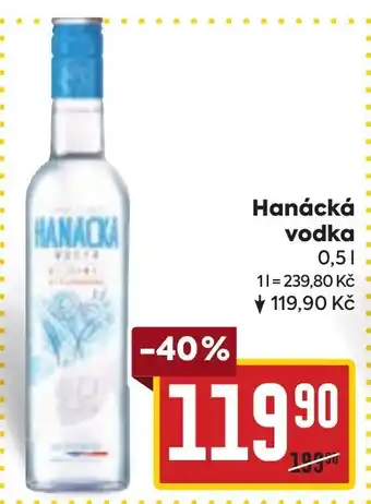 Billa Hanácká vodka nabídka