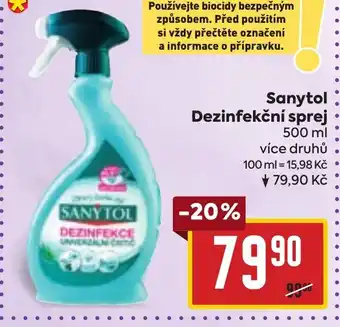 Billa Sanytol Dezinfekční sprej nabídka