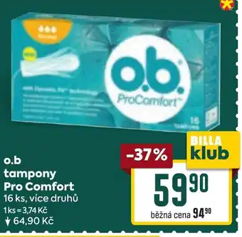 Billa o.b tampony Pro Comfort nabídka